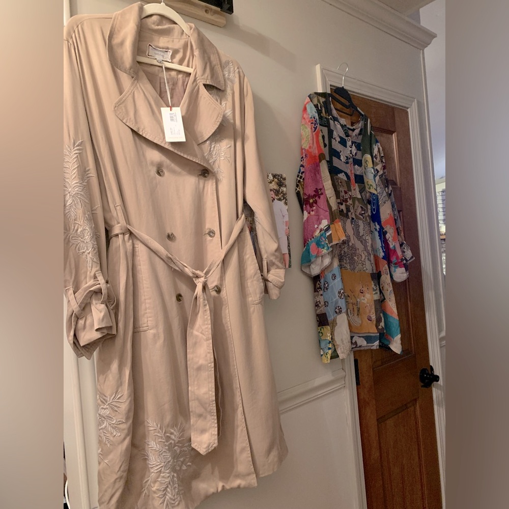 Johnny Was Tan Trench Coat